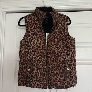 Talbots Animal Print Quilted Vest